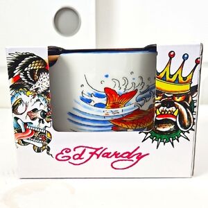 Ed Hardy NIB Tattoo Art Bowl w/Chopsticks
